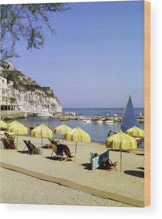 Travel Wood Print featuring the photograph Beach at Lacco Ameno, Ischia by Horst P Horst