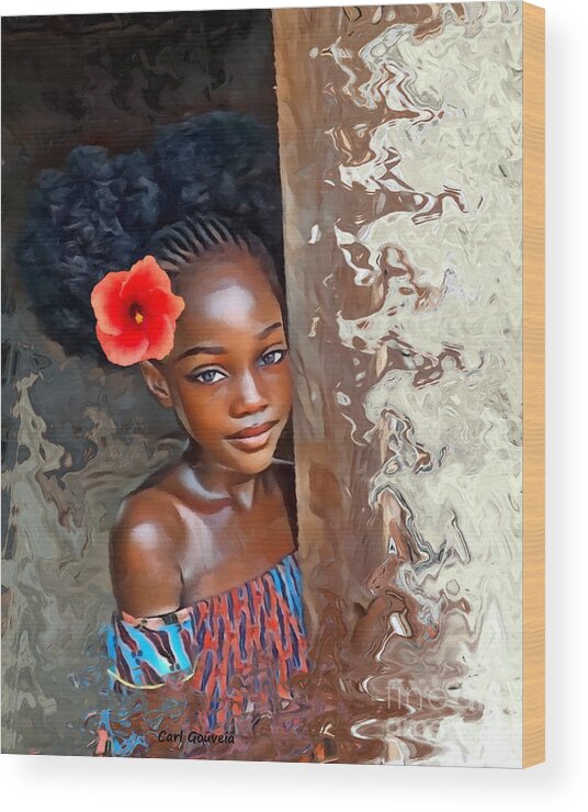 Beautiful Wood Print featuring the mixed media Beautiful by Carl Gouveia