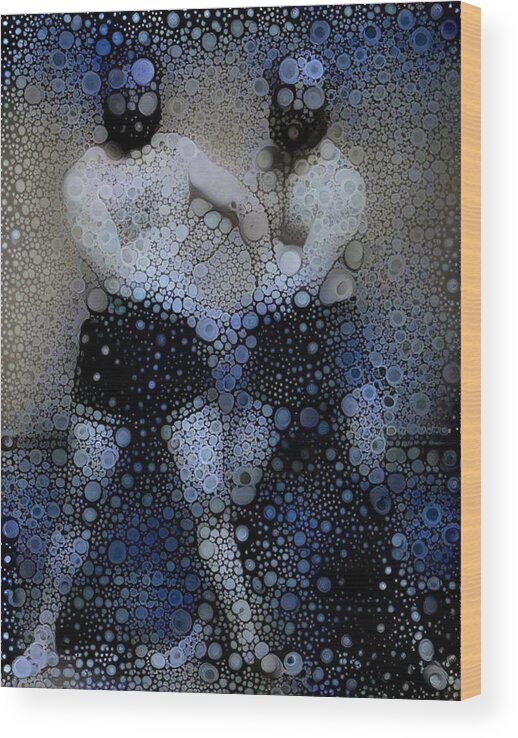 Men Wood Print featuring the digital art Blue Devils by Matthew Lazure