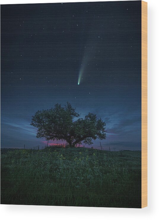 Comet Neowise Wood Print featuring the photograph Brokenhearted  by Aaron J Groen