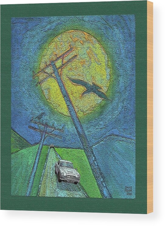 Car Chase Wood Print featuring the digital art Car Chase / Goldfinger by David Squibb