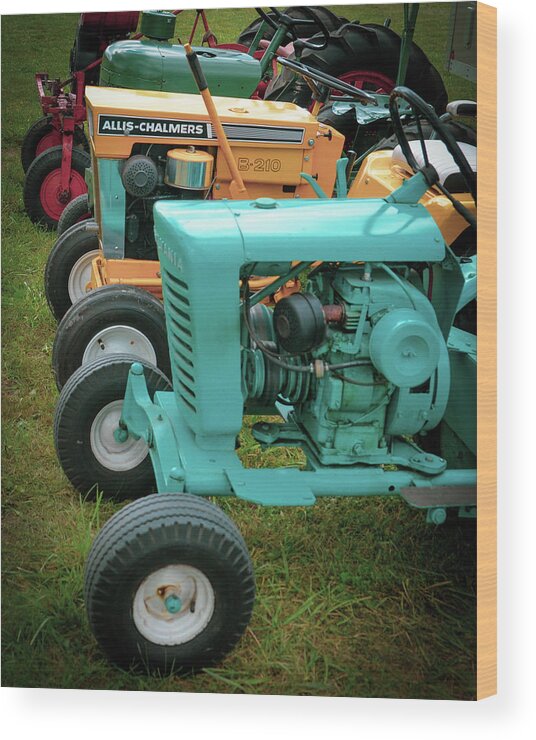 Colorful Tractors Wood Print featuring the photograph Colorful Tractors by Michelle Wittensoldner