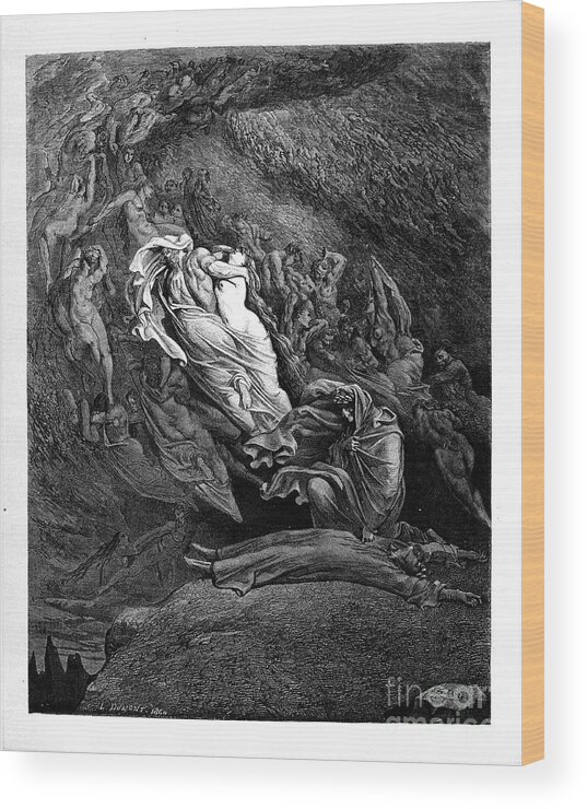 Dante's Inferno, C1520 Wood Print