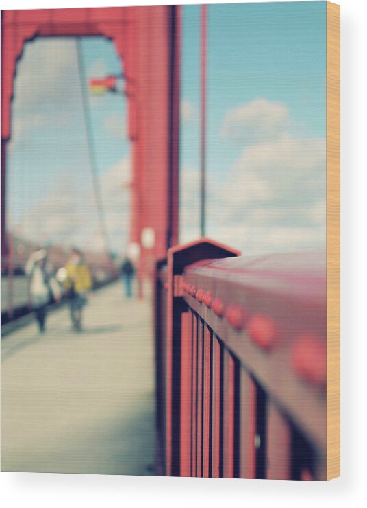 Golden Gate Bridge Wood Print featuring the photograph Different Perspective by Lupen Grainne