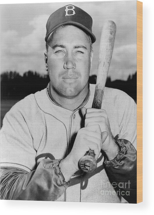 Duke Snider Wood Print featuring the photograph Duke Snider by National Baseball Hall Of Fame Library