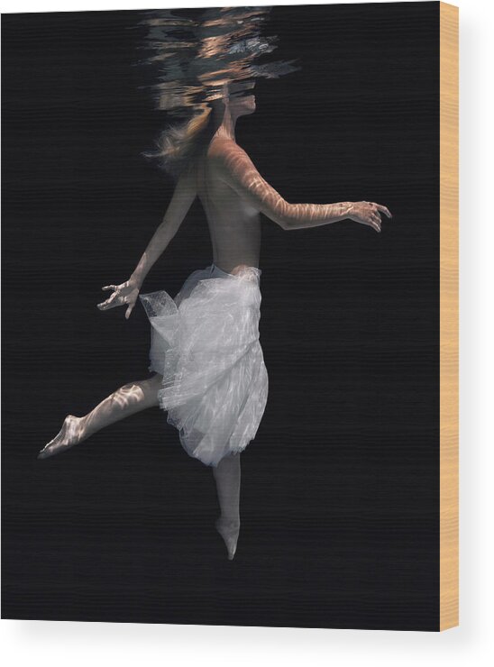 Underwater Wood Print featuring the photograph Elegance by Gemma Silvestre