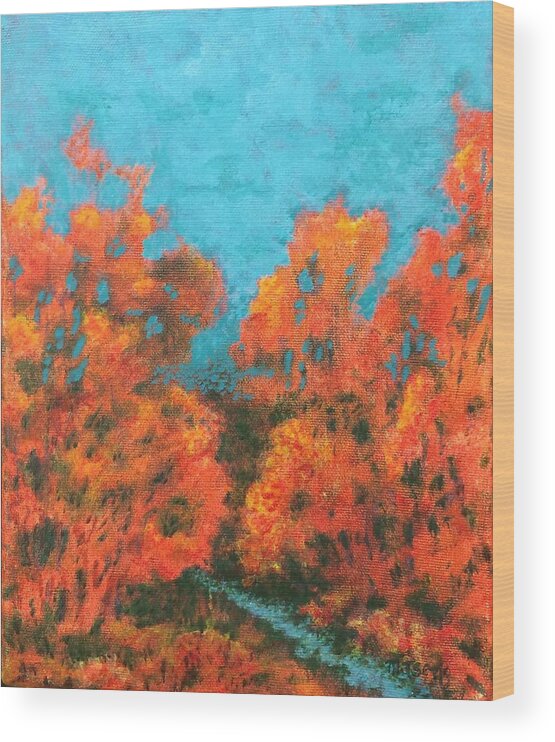 Autumn Wood Print featuring the painting Etobicoke Creek #3 by Milly Tseng