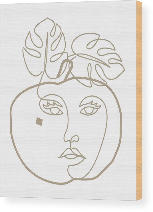  Adam And Eve Wood Print featuring the digital art Face of Eve by Bob Pardue