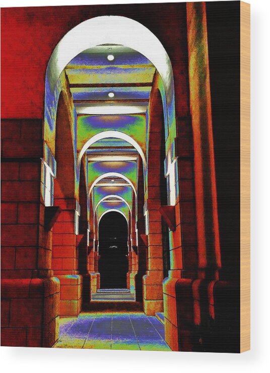 Architecture Wood Print featuring the photograph Fantasy Archway by Andrew Lawrence