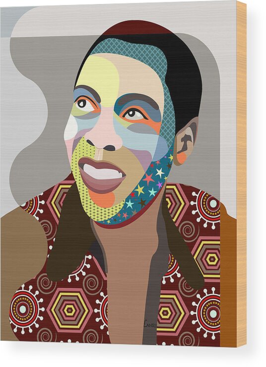 Fela Kuti Anikulapo Wood Print featuring the digital art Fela Kuti Anikulapo by Lanre Studio