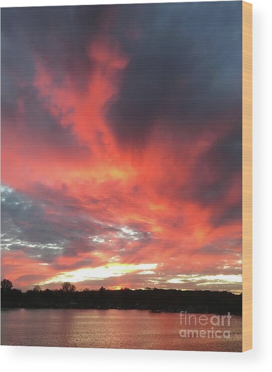 Sunsets Wood Print featuring the photograph Fla Bb by Mary Kobet