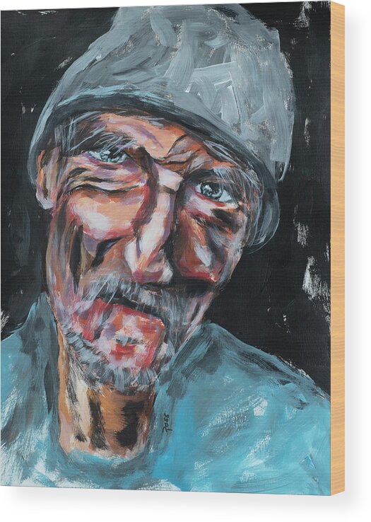 Homeless Wood Print featuring the painting Forgotten by Mark Ross