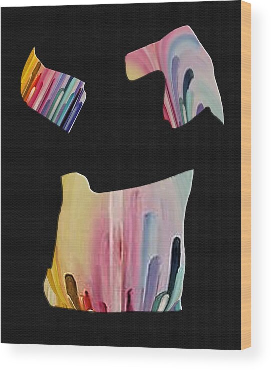 Abstract Art Wood Print featuring the digital art Fragments of My Imagination by Ronald Mills