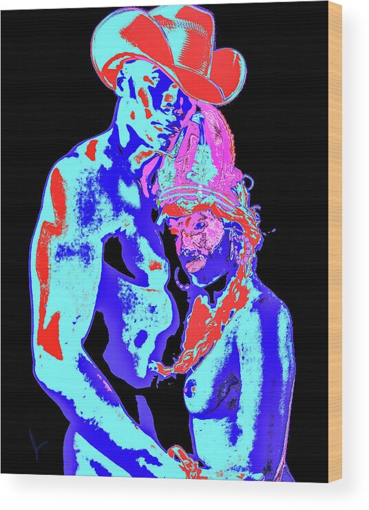 Blacklight Wood Print featuring the photograph Free Love by Jose Pagan