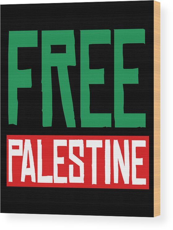 Palestine Wood Print featuring the digital art Free Palestine by Flippin Sweet Gear
