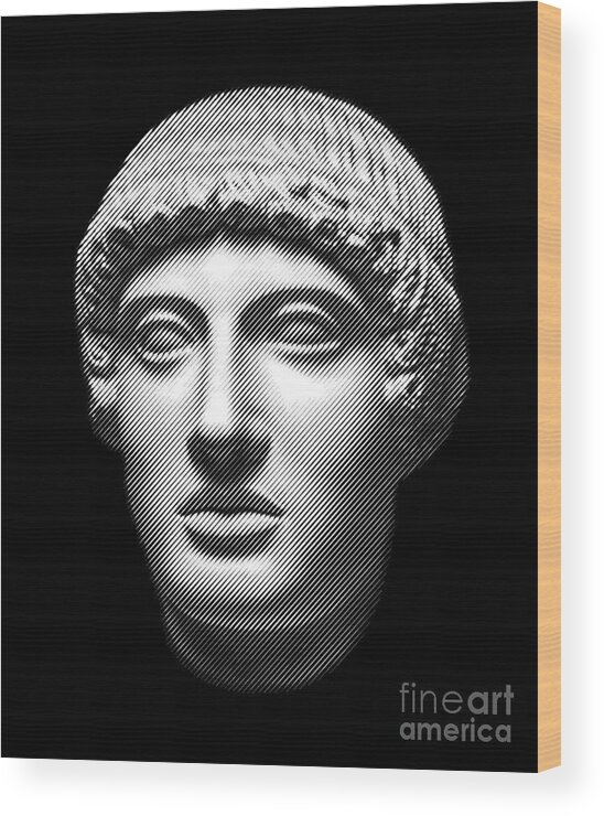 Greek Wood Print featuring the digital art god Apollo aka Apollon by Cu Biz