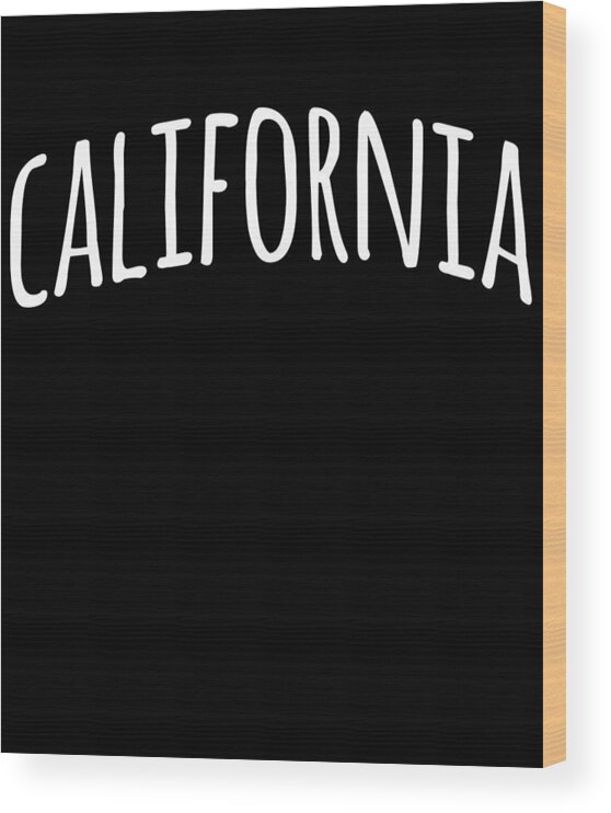 Funny Wood Print featuring the digital art Hand California by Flippin Sweet Gear