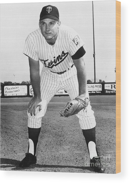American League Baseball Wood Print featuring the photograph Harmon Killebrew by National Baseball Hall Of Fame Library