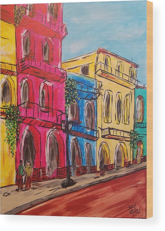 Cuba Wood Print featuring the painting Havana by Brent Knippel