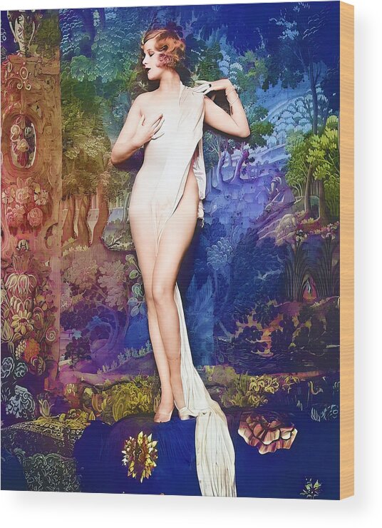 Hazel Forbes Wood Print featuring the digital art Hazel Forbes - Ziegfeld by Chuck Staley