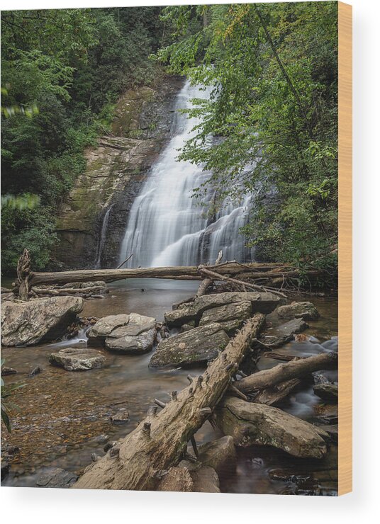 Water Wood Print featuring the photograph Helton Falls by David Hart