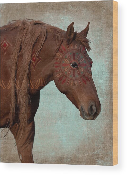 Horse Wood Print featuring the photograph Horse Medicine by Mary Hone