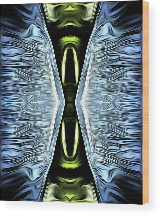 Abstract Art Wood Print featuring the digital art Hourglass Abstract by Ronald Mills
