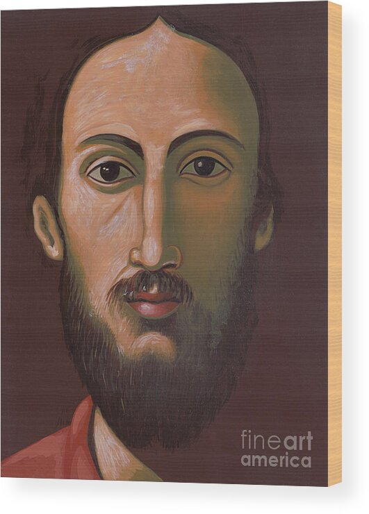 Jesus After Jose Ribera Wood Print featuring the painting Jesus after Jose Ribera 321  by William Hart McNichols