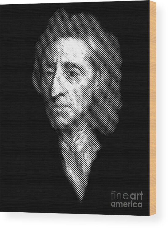 John Wood Print featuring the digital art John Locke, portrait by Cu Biz