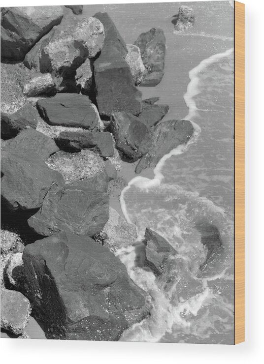 Atlantic Ocean Wood Print featuring the photograph Johnson Rocks, St. Simons Sound by John Simmons