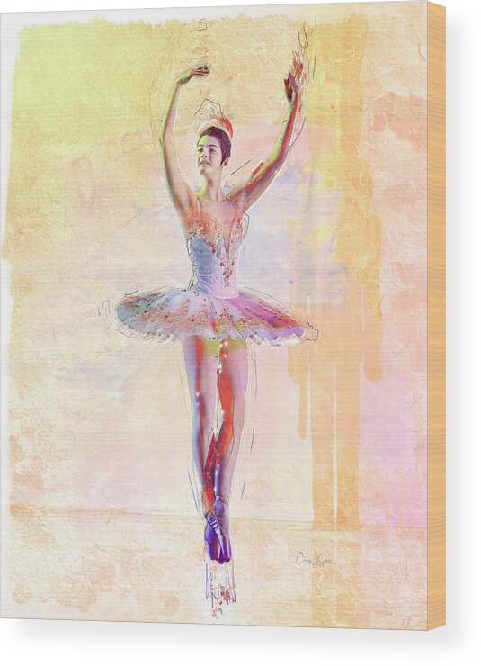 Ballerina Wood Print featuring the photograph Kayla Cassaboon_Sugar Plum Fairy by Craig J Satterlee
