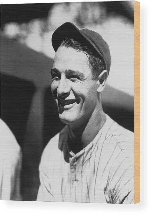 People Wood Print featuring the photograph Lou Gehrig by National Baseball Hall Of Fame Library