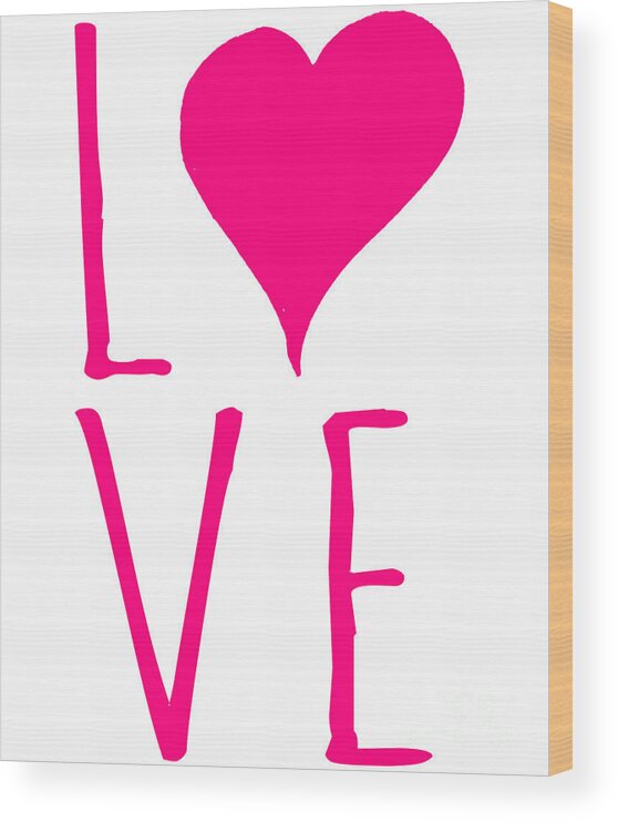 Cool Wood Print featuring the digital art Love Valentines Day Heart by Flippin Sweet Gear
