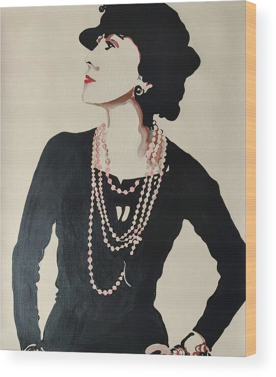 Madame Coco Chanel Portrait Of Gabrielle Bonheur Wood Print