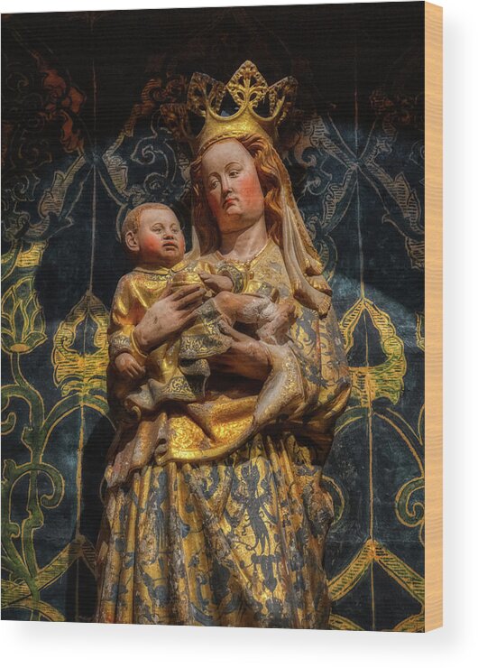 Madonna Wood Print featuring the photograph Madonna of 1660 by Micah Offman