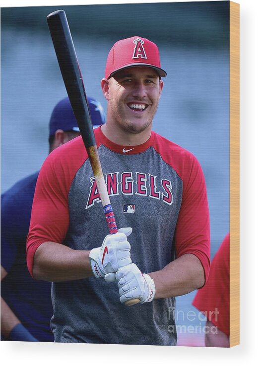 People Wood Print featuring the photograph Mike Trout by Harry How