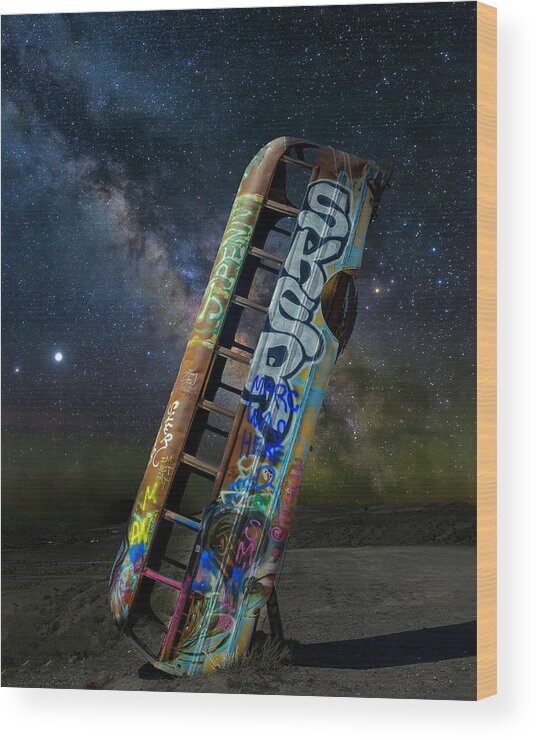 2020 Wood Print featuring the photograph Milky Way Over Mojave 5 by James Sage
