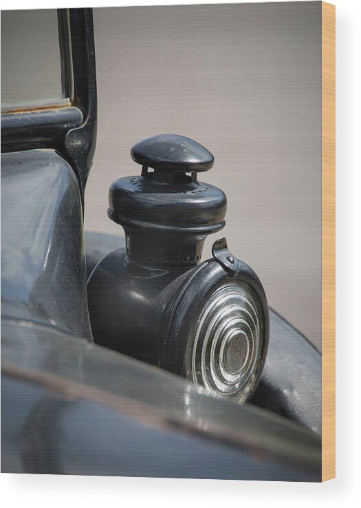 Model T Wood Print featuring the photograph Model T headlamp by M Kathleen Warren