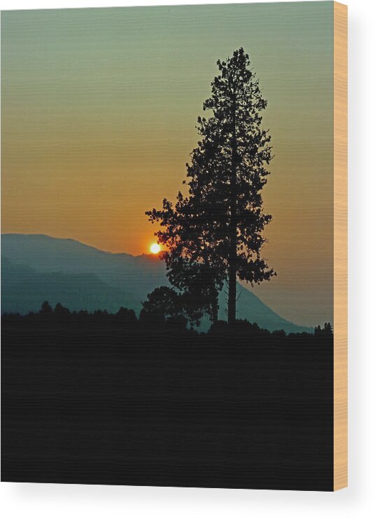 Montana Wood Print featuring the photograph Montana Sunset by Sarah Lilja