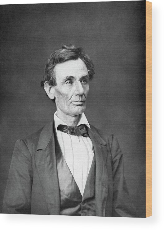 Abraham Lincoln Wood Print featuring the photograph Mr. Lincoln by War Is Hell Store