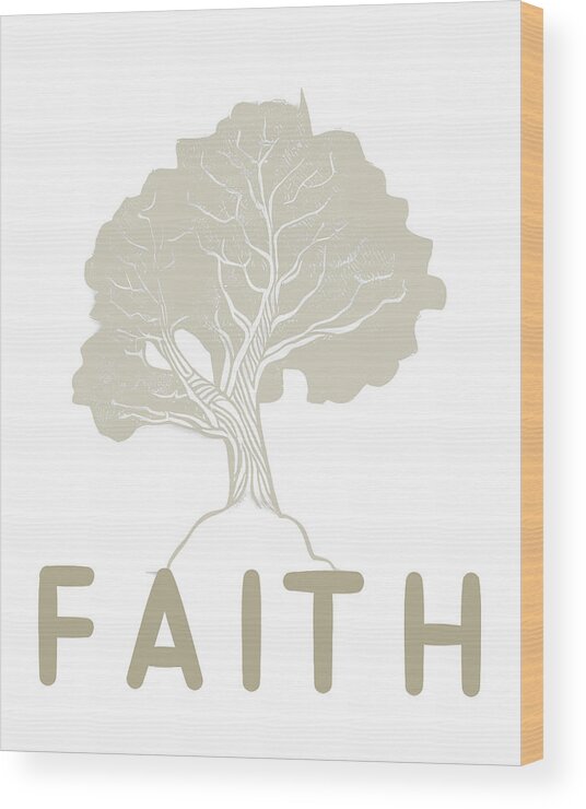 Mustard Seed Tree Wood Print featuring the digital art Mustard Seed Parable by Bob Pardue