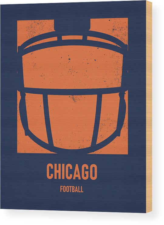 My Chicago Bears City Football Art Wood Print by Joe Hamilton - Pixels