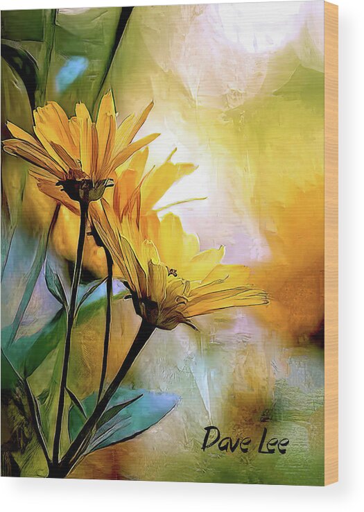 Flowers Wood Print featuring the digital art Nature Loves Color by Dave Lee