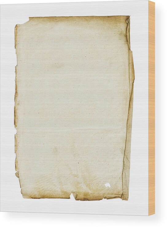 Empty Wood Print featuring the photograph Parchment paper by Sean Gladwell