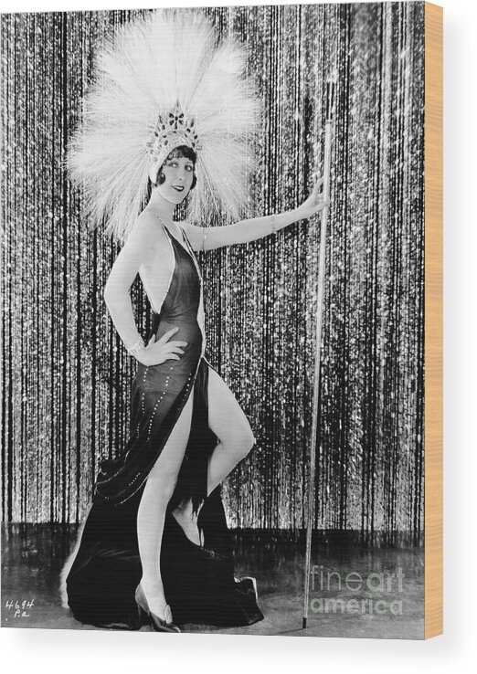 Patsy Ruth Miller Wood Print featuring the photograph Patsy Ruth Miller 1927 by Sad Hill - Bizarre Los Angeles Archive