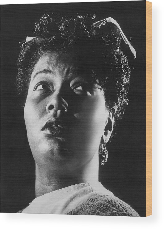Actress Wood Print featuring the drawing Portrait of Pearl Bailey by Gjon Mili