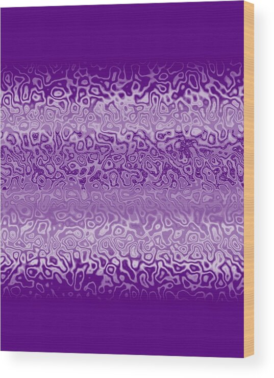 Power Wood Print featuring the digital art Power of Purple by Designs By L