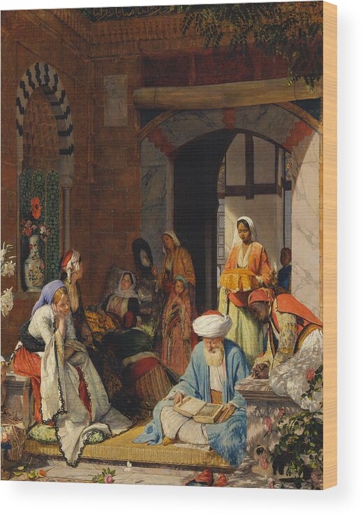 Prayer Wood Print featuring the painting Prayer of Faith by John Frederick Lewis by Mango Art