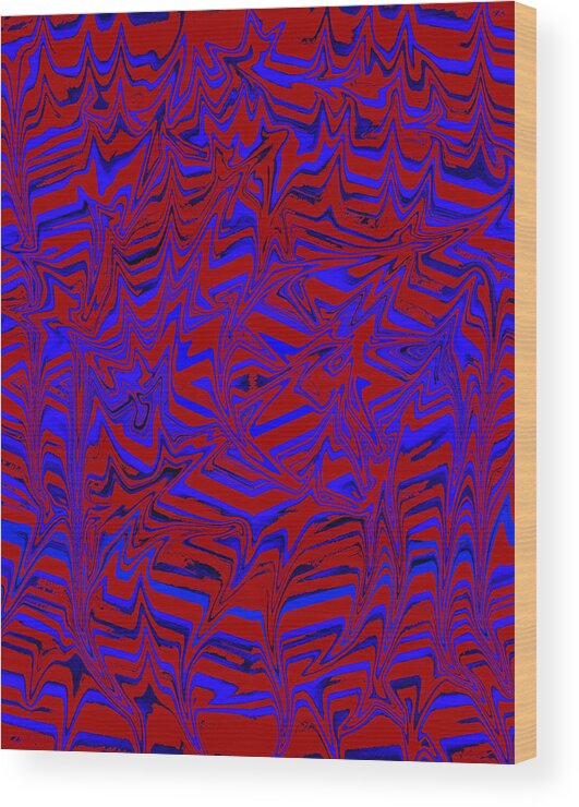 Digital Wood Print featuring the digital art Psychedelic Drip by Ronald Mills