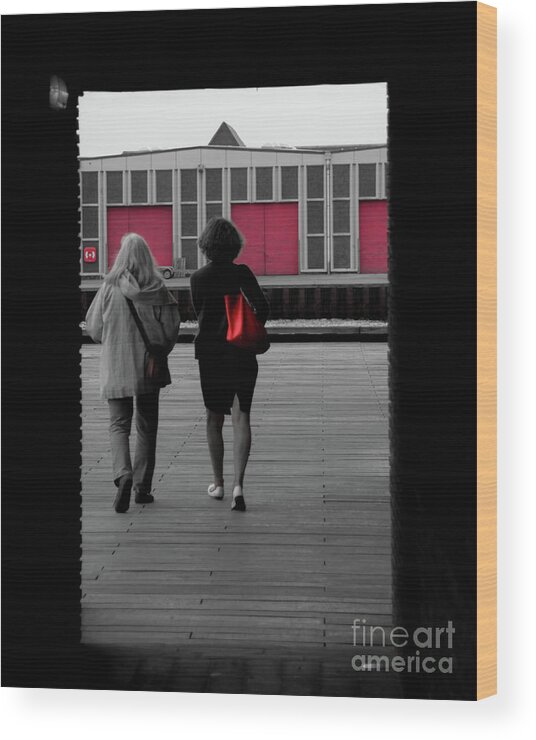 Copenhagen Wood Print featuring the photograph Red handbag by Agnes Caruso